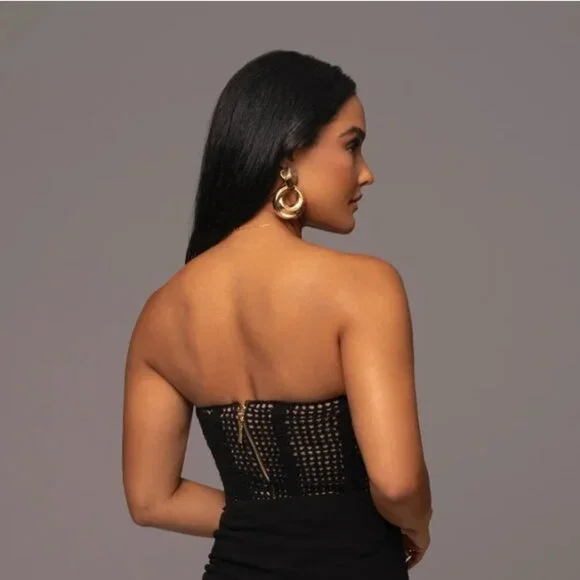 NWT JLUXLABEL Want it All Crochet Bustier Sz S - Picture 3 of 6